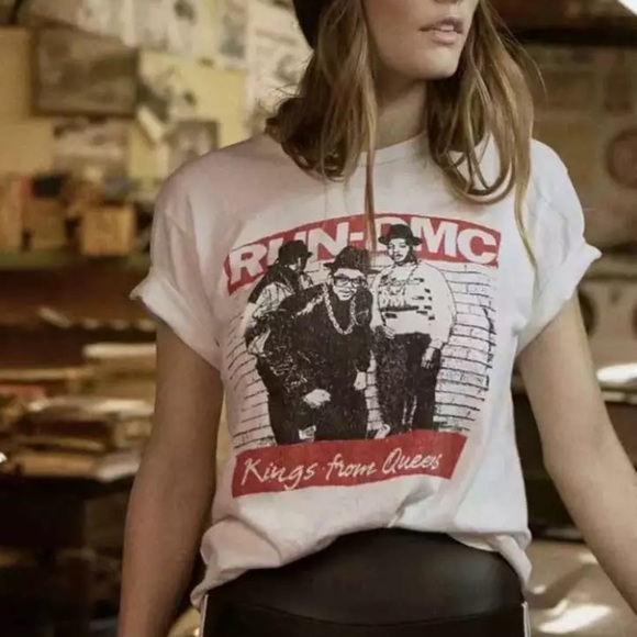 Tops - Run DMC Kings From Queens Band Music Graphic Tee